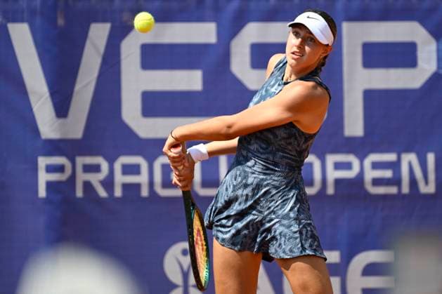 Renata Jamrichova of Slovakia (pictured) in action during the WTA, Tennis Damen women s tennis tournament Livesport Prague Open 2024 match against Viktoriya Tomova of Bulgaria in Prague, Czech Republic, July 21, 2024. (CTKxPhoto MichalxKamaryt) CTKPhotoP2024072103316  CTKPhotoP2024072103316