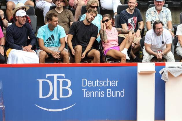 Tennis Hamburg Open 2024, ATP500, Final, Hamburg, 21 07 2024 Alexander Zverev GER Arthur Fils FRA , girlfriend Sophia Thomalla