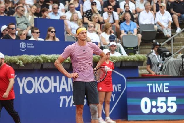 Tennis Hamburg Open 2024, ATP500, Final, Hamburg, 21 07 2024 Disappointment for Alexander Zverev GER Arthur Fils FRA
