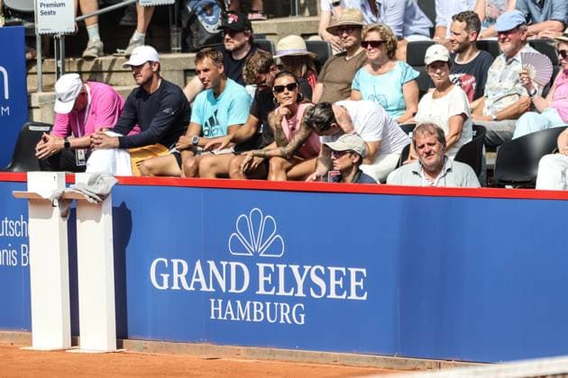 Tennis Hamburg Open 2024, ATP500, Final, Hamburg, 21 07 2024 Alexander Zverev GER Arthur Fils FRA , girlfriend Sophia Thomalla