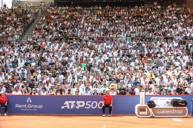 Tennis Hamburg Open 2024, ATP500, Final, Hamburg, 21 07 2024 Alexander Zverev GER Arthur Fils FRA , Feature, Fan, Fans, Spectators