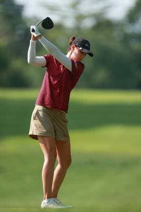 DANA Open SYLVANIA, OHIO - JULY 21: Agathe Laisne of Paris, France hits from the 11th tee during the final round of the DANA Open golf tournament at Highland Meadows Golf Club in Sylvania, Ohio USA, on Sunday, July 21, 2024. Sylvania Ohio United States  Copyright: xAmyxLemusx originalFilename:lemus-danaopen240721_nprW9.jpg