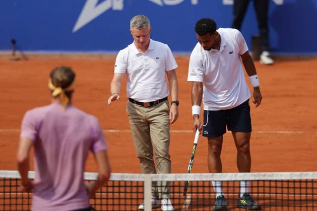 Tennis Men ATP, Tennis Men Tour 500 European Open Hamburg, Hamburg Open ATP 500 2024 , 21 07 2024 , Final , Arthur Fils FRA checks where the ball has dropped Copyright: FernandoxSoares