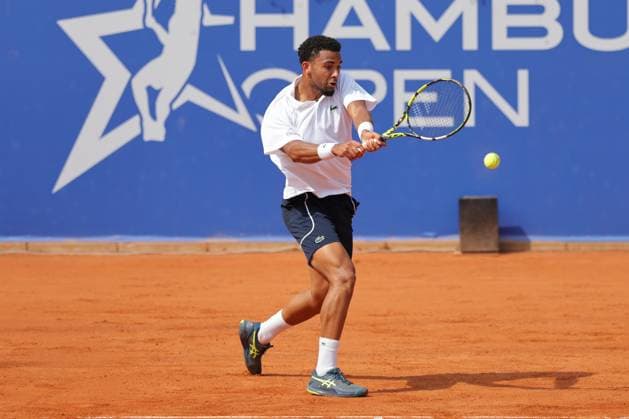 Tennis Men ATP, Tennis Men Tour 500 European Open Hamburg, Hamburg Open ATP 500 2024 , 21 07 2024 , Final , Arthur Fils FRA plays a backhand Copyright: FernandoxSoares