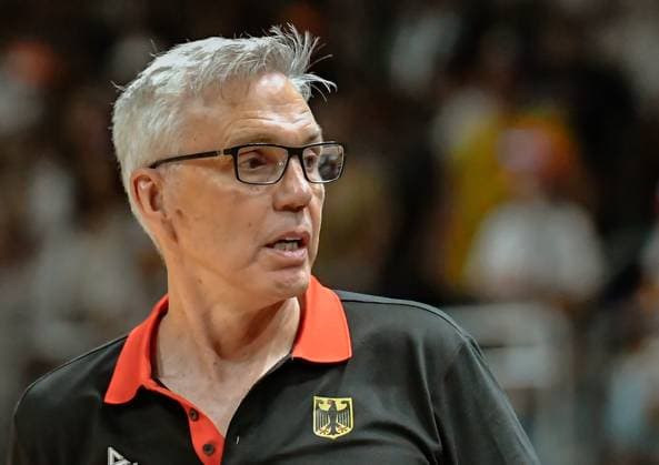 Basketball Laenderspiel, Germany Japan 19 07 2024, xlakx, Basketball Laenderspiel, Germany Japan emspor, v l Gordon Herbert Germany Bundestrainer Berlin Uber Arena Berlin Germany DEU Copyright: xDanielxLakomski JanxHuebnerx