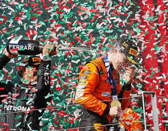 FORMULA 1 HUNGARIAN GRAND PRIX 2024 21 07 2024, Hungaroring, Budapest, FORMULA 1 HUNGARIAN GRAND PRIX 2024 , in the picture winner Oscar Piastri AUS , McLaren F1 Team, 2nd place for Lando Norris GBR , 3rd place for Lewis Hamilton GBR , Mercedes AMG Petronas Formula One Team nordphotoxGmbHx xBratic nph00250