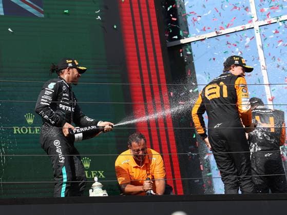 21 07 2024, Hungaroring, Budapest, FORMULA 1 HUNGARIAN GRAND PRIX 2024 , in the picture winner Oscar Piastri AUS , McLaren F1 Team, 2nd place for Lando Norris GBR , 3rd place for Lewis Hamilton GBR , Mercedes AMG Petronas Formula One Team Defodi 506 20240721 hbr 7262 Defodi-506