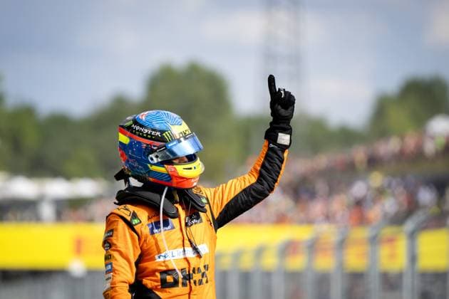 BUDAPEST - Oscar Piastri (McLaren) wins the Hungarian Grand Prix at the Hungaroring Circuit. ANP SANDER KONING xVIxANPxSportx xxANPxIVx 503936450 originalFilename: 503936450.jpg
