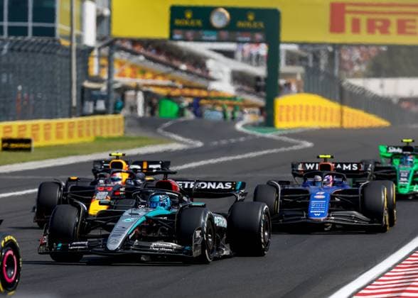 63 George Russell GBR, Mercedes AMG Petronas F1 Team , F1 Grand Prix of Hungary at Hungaroring on July 21, 2024 in Budapest, Hungary Photo by HOCH ZWEI Budapest Hungary