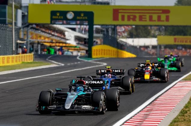 63 George Russell GBR, Mercedes AMG Petronas F1 Team , F1 Grand Prix of Hungary at Hungaroring on July 21, 2024 in Budapest, Hungary Photo by HOCH ZWEI Budapest Hungary
