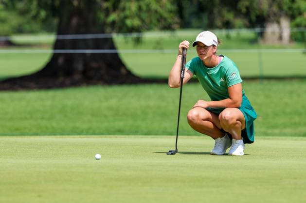 July 21, 2024, Sylvania, Ohio, United States: LINN GRANT 25 of Sweden lines up her putt on the 5th hole of the Dana Open at Highland Meadows Golf Club in Sylvania, Ohio. Sylvania United States - ZUMAd167 20240721_zsp_d167_006 Copyright: xBrianxDempseyx