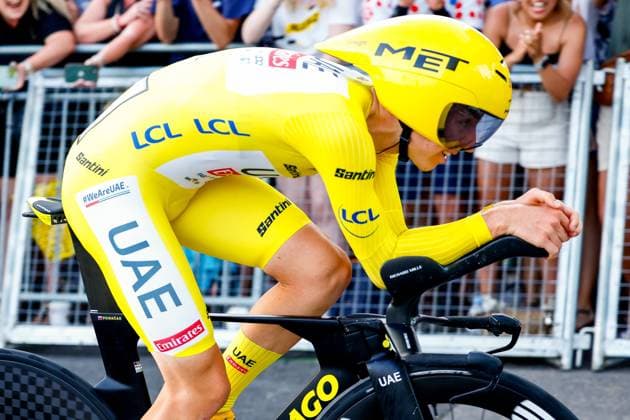 Tour de France 2024 - Stage 21 NICE, FRANCE - JULY 21 : Pogacar Tadej (SVN) of UAE Team Emirates during stage 21 of the 111th edition of the Tour de France 2024 cycling race, a individual time trial stage of 33,7 kms with start in Monaco and finish in Nice on July 21, 2024 in Nice, France, 21 07 2024  Copyright: xJanxDexMeuleneirx