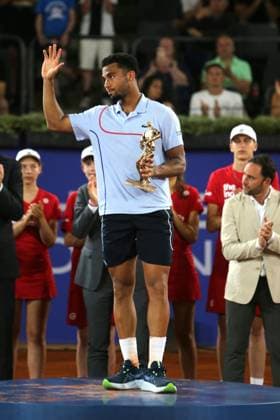 Tennis Men ATP, Tennis Men Tour 500 European Open Hamburg, Hamburg Open ATP 500 2024 , 21 07 2024 , Final , Arthur Fils FRA thanks the audience Copyright: FernandoxSoares
