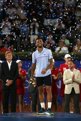 Tennis Men ATP, Tennis Men Tour 500 European Open Hamburg, Hamburg Open ATP 500 2024 , 21 07 2024 , Final , Arthur Fils FRA thanks the audience , Winner in Hamburg 2024 Copyright: FernandoxSoares