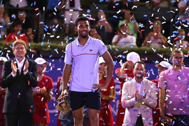 Tennis Men ATP, Tennis Men Tour 500 European Open Hamburg, Hamburg Open ATP 500 2024 , 21 07 2024 , Final , Arthur Fils FRA thanks the audience , Winner in Hamburg 2024 Copyright: FernandoxSoares