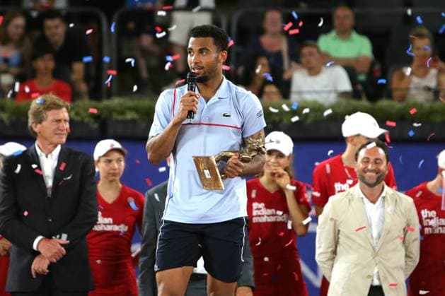 Tennis Men ATP, Tennis Men Tour 500 European Open Hamburg, Hamburg Open ATP 500 2024 , 21 07 2024 , Final , Arthur Fils FRA thanks the audience , Winner in Hamburg 2024 Copyright: FernandoxSoares
