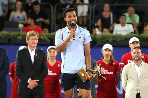Tennis Men ATP, Tennis Men Tour 500 European Open Hamburg, Hamburg Open ATP 500 2024 , 21 07 2024 , Final , Arthur Fils FRA thanks the audience , Winner in Hamburg 2024 Copyright: FernandoxSoares
