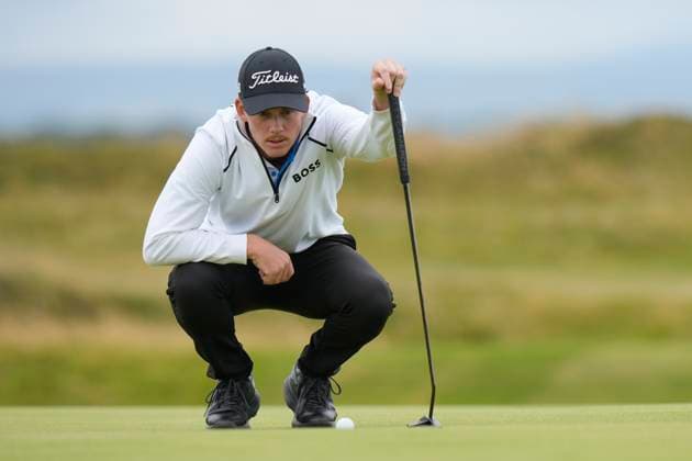 21st July 2024; Royal Troon Golf Club, Troon, South Ayrshire, Scotland; The Open Championship Final Round; Daniel Hillier lines up a putt on the 13th green during the final round  ActionPlus12670932 StevenxFlynn