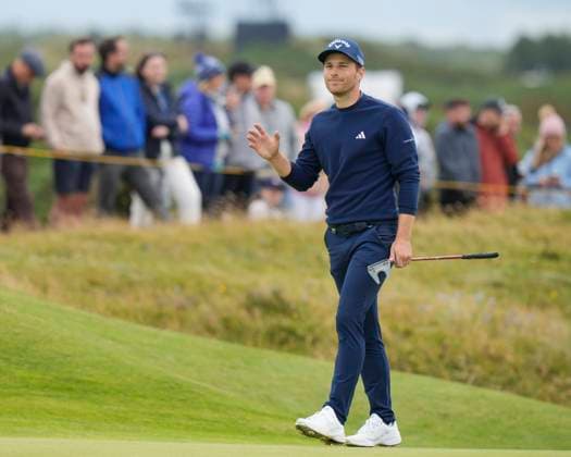 21st July 2024; Royal Troon Golf Club, Troon, South Ayrshire, Scotland; The Open Championship Final Round; Matthew Jordan walks onto the 13th green during the final round  ActionPlus12670933 StevenxFlynn