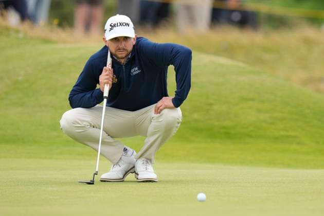 21st July 2024; Royal Troon Golf Club, Troon, South Ayrshire, Scotland; The Open Championship Final Round; John Catlin lines up a putt on the 13th green  ActionPlus12671117 StevenxFlynn