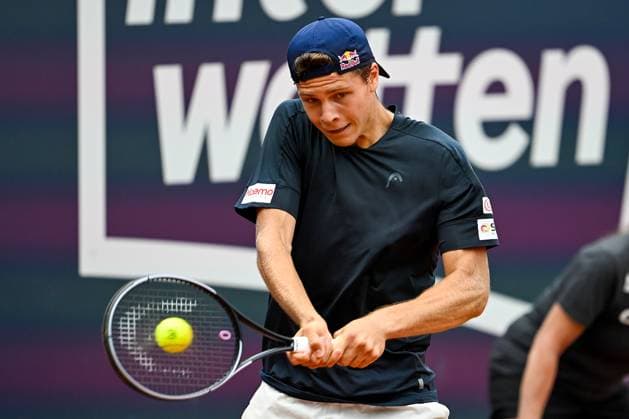 TENNIS - ATP, Tennis Herren Generali Open 2024 KITZBUEHEL,AUSTRIA,22.JUL.24 - TENNIS - ATP World Tour, Generali Open. Image shows Joel Schwaerzler (AUT).  GEPAxpictures xDanielxSchoenherr