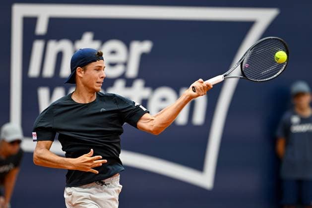 TENNIS - ATP, Tennis Herren Generali Open 2024 KITZBUEHEL,AUSTRIA,22.JUL.24 - TENNIS - ATP World Tour, Generali Open. Image shows Joel Schwaerzler (AUT).  GEPAxpictures xDanielxSchoenherr