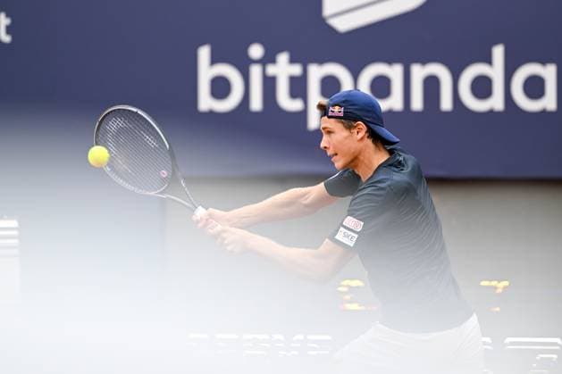 TENNIS - ATP, Tennis Herren Generali Open 2024 KITZBUEHEL,AUSTRIA,22.JUL.24 - TENNIS - ATP World Tour, Generali Open. Image shows Joel Schwaerzler (AUT).  GEPAxpictures xDanielxSchoenherr