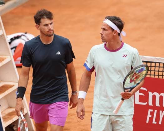 Daniel Altmaier, Dominic Thiem, Men doubles, Men s Doubles Tennis Generali Open Kitzbuehel 2024 ATP 250 Kitzbuehler Tennis Club Kitzbuehel Tirol Austria 22 July 2024 Copyright: xJuergenxHasenkopfx