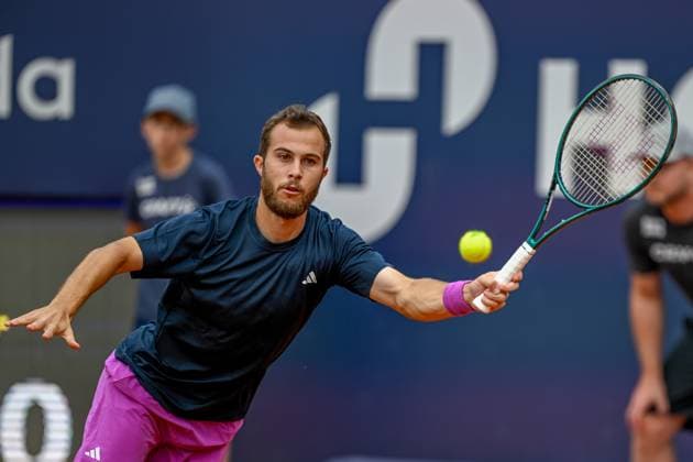 TENNIS - ATP, Tennis Herren Generali Open 2024 KITZBUEHEL,AUSTRIA,23.JUL.24 - TENNIS - ATP World Tour, Generali Open. Image shows Hugo Gaston (FRA).  GEPAxpictures xDanielxSchoenherr
