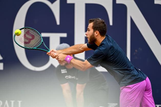 TENNIS - ATP, Tennis Herren Generali Open 2024 KITZBUEHEL,AUSTRIA,23.JUL.24 - TENNIS - ATP World Tour, Generali Open. Image shows Hugo Gaston (FRA).  GEPAxpictures xDanielxSchoenherr