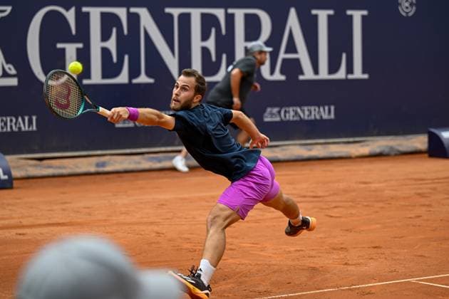 TENNIS - ATP, Tennis Herren Generali Open 2024 KITZBUEHEL,AUSTRIA,23.JUL.24 - TENNIS - ATP World Tour, Generali Open. Image shows Hugo Gaston (FRA).  GEPAxpictures xDanielxSchoenherr