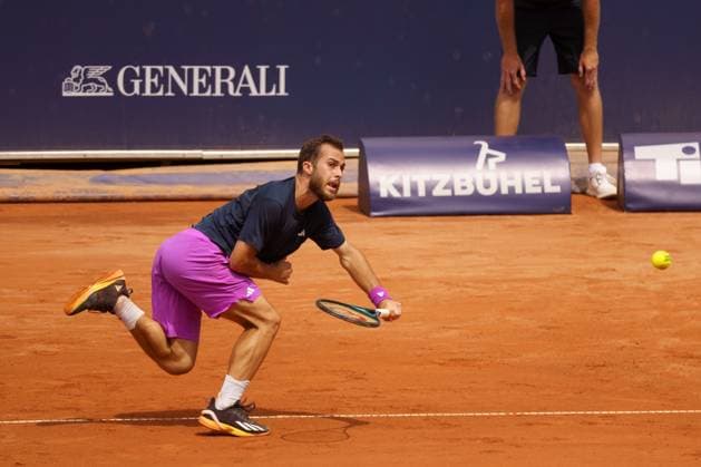 Generali Open ATP 250 2024 Kitzbühel, 23 07 2024 Hugo Gaston FRA, France Generali Open 2024, ATP 250, Sportpark Kitzbühel on 23 07 2024, Kitzbühel Copyright: xBEAUTIFULxSPORTSx Pajonkx