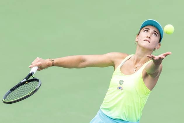 23.07.2024, Warszawa, tenis, WTA, Tennis Damen 125 Polish Open 2024, N z Gina Feistel, fot. Tomasz Jastrzebowski Foto Olimpik 23.07.2024, Warsaw, tennis, WTA 125 Polish Open, In the picture: Gina Feistel, fot. Tomasz Jastrzebowski Foto Olimpik NEWSPIX.PL --- Newspix.pl  20240723TOMJ0708