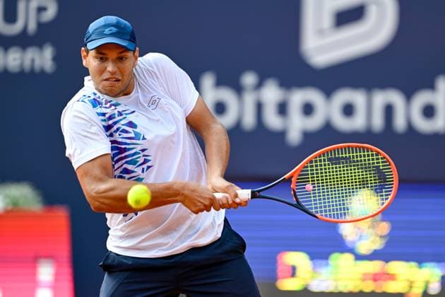 TENNIS - ATP, Tennis Herren Generali Open 2024 KITZBUEHEL,AUSTRIA,23.JUL.24 - TENNIS - ATP World Tour, Generali Open. Image shows Pavel Kotov (RUS).  GEPAxpictures xDanielxSchoenherr