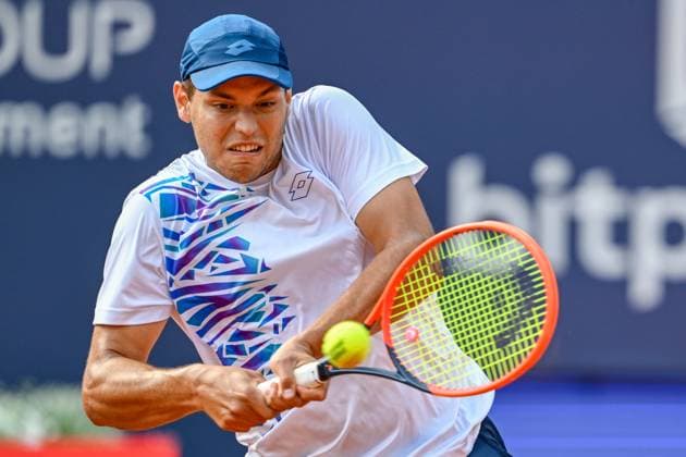 TENNIS - ATP, Tennis Herren Generali Open 2024 KITZBUEHEL,AUSTRIA,23.JUL.24 - TENNIS - ATP World Tour, Generali Open. Image shows Pavel Kotov (RUS).  GEPAxpictures xDanielxSchoenherr