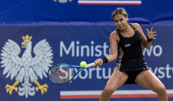 Polish Open 2024 Zarina Diyas during WTA, Tennis Damen 125 Polish Open 2024 tennis tournament in Warsaw, Poland on 23 July, 2024. Warsaw Poland  Copyright: xFotoxOlimpikx originalFilename:jastrzebowski-wta125po240723_np7TM.jpg
