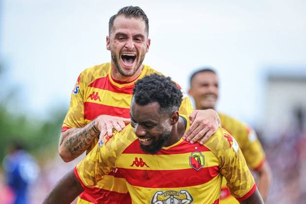 23.07.2024 PONIEWIEZ (LITHUANIA) PILKA NOZNA (FOOTBALL) ELIMINACJE LIGI MISTRZOW UEFA SEZON 2024 2025 (UEFA CHAMPIONS LEAGUE SECOND QUALIFYING ROUND) - 1. MECZ (GAME) FK PONIEWIEZ - JAGIELLONIA BIALYSTOK NZ JESUS IMAZ GOL RADOSC HATTRICK FOTO KAMIL SWIRYDOWICZ CYFRASPORT NEWSPIX.PL --- Newspix.pl  20240723CSKS0024