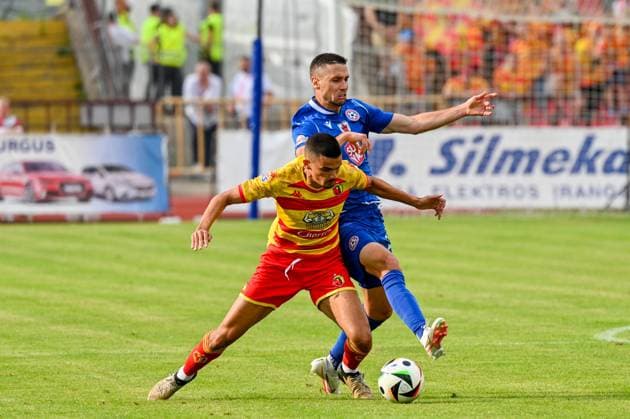2024.07.23 Poniewiez Pilka nozna, UEFA Liga Mistrzow, sezon 2024 2025 FK Panevezys - Jagiellonia Bialystok N z Rui Filipe Nene Foto Paulius Zidonis PressFocus 2024.07.23 Poniewiez Football, UEFA Champions League, 2024 25 season FK Panevezys - Jagiellonia Bialystok Rui Filipe Nene Credit: Paulius Zidonis PressFocus NEWSPIX.PL --- Newspix.pl  20240723PF_ZZI_51955