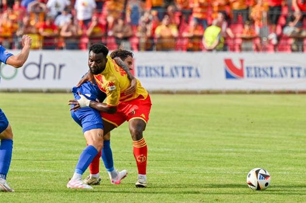 2024.07.23 Poniewiez Pilka nozna, UEFA Liga Mistrzow, sezon 2024 2025 FK Panevezys - Jagiellonia Bialystok N z Afimico Pululu Foto Paulius Zidonis PressFocus 2024.07.23 Poniewiez Football, UEFA Champions League, 2024 25 season FK Panevezys - Jagiellonia Bialystok Afimico Pululu Credit: Paulius Zidonis PressFocus 