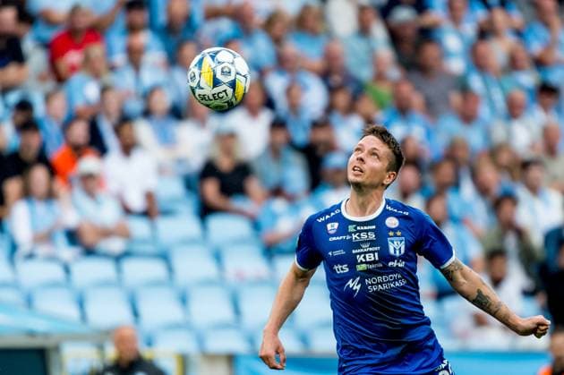 240723 Odmar Faero of Klaksvik during the UEFA Champions League football match between Malmö FF and Klaksvik on July 23, 2024 in Malmö Photo Christian Örnberg BILDBYRAN COP 166 CO0443 fotboll, football, soccer, fotball,champions league,malmö ff,kl  Copyright: CHRISTIANxÖRNBERG BB240723CO048