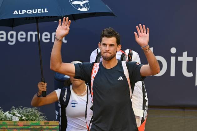 TENNIS - ATP, Tennis Herren Generali Open 2024 KITZBUEHEL,AUSTRIA,23.JUL.24 - TENNIS - ATP World Tour, Generali Open. Image shows Dominic Thiem (AUT).  GEPAxpictures xDanielxSchoenherr