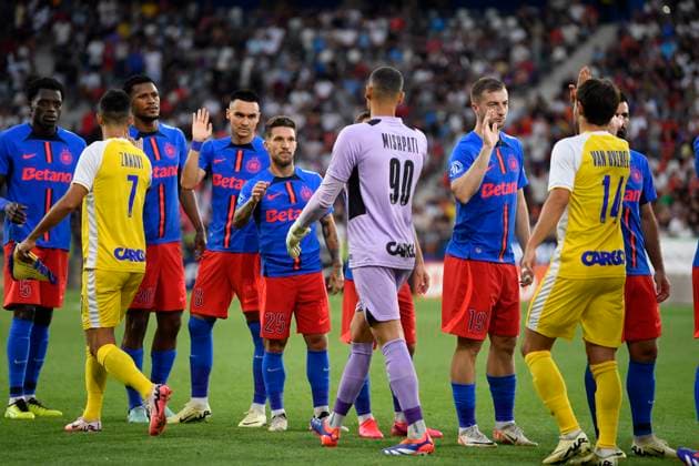 Bucharest, Football - Champions League Qualification- FCSB - Maccabi Tel Avivc FC - 23 IUL 2024 Action during the UEFA Champions League Qualifying Round game between FCSB and Maccabi Tel Aviv FC, on Steaua Stadium, in Bucharest, July 23, 2024. Alex Nicodim Imago Images Copyright: xAlexxNicodimx