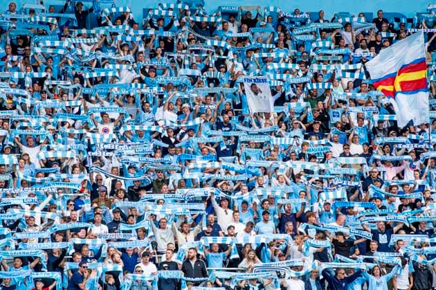 240723 Supporters of MALMÖ FF during the UEFA Champions League football match between Malmö FF and Klaksvik on July 23, 2024 in Malmö Photo Christian Örnberg BILDBYRAN COP 166 CO0443 fotboll football soccer fotball champions league malmö ff klaksvik bbeng q2 publik  Copyright: CHRISTIANxÖRNBERG BB240723CO111