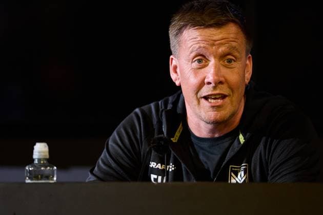 MALMÖ, SWEDEN 20240723 KÃ Klaksvik coach Espen Haug at the press conference after Tuesdays Champions League qualifier in football between Malmö FF and KÃ Klaksvik at Eleda stadium MALMÖ SWEDEN Football,KÃ Klaksvik,Malmö FF x11830x  Copyright: xAndersxBjurö TTx CL-KVAL MALMÖ-KLAKSVIK