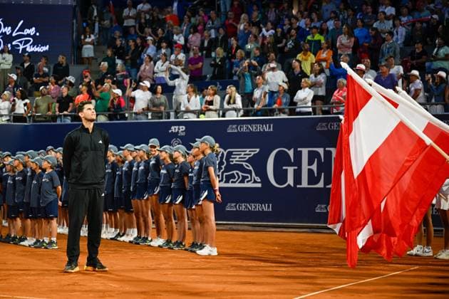 TENNIS - ATP, Tennis Herren Generali Open 2024 KITZBUEHEL,AUSTRIA,23.JUL.24 - TENNIS - ATP World Tour, Generali Open. Image shows Dominic Thiem (AUT).  GEPAxpictures xDanielxSchoenherr