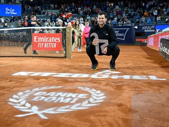 TENNIS - ATP, Tennis Herren Generali Open 2024 KITZBUEHEL,AUSTRIA,23.JUL.24 - TENNIS - ATP World Tour, Generali Open. Image shows Dominic Thiem (AUT).  GEPAxpictures xDanielxSchoenherr