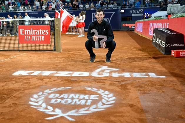 Sport Bilder des Tages TENNIS - ATP, Tennis Herren Generali Open 2024 KITZBUEHEL,AUSTRIA,23.JUL.24 - TENNIS - ATP World Tour, Generali Open. Image shows Dominic Thiem (AUT).  GEPAxpictures xDanielxSchoenherr