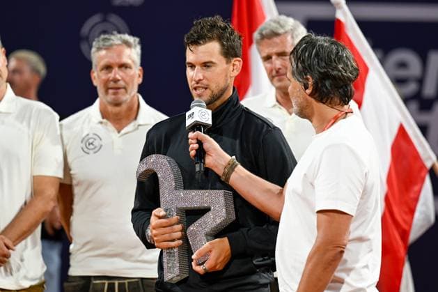 TENNIS - ATP, Tennis Herren Generali Open 2024 KITZBUEHEL,AUSTRIA,23.JUL.24 - TENNIS - ATP World Tour, Generali Open. Image shows Dominic Thiem (AUT).  GEPAxpictures xDanielxSchoenherr