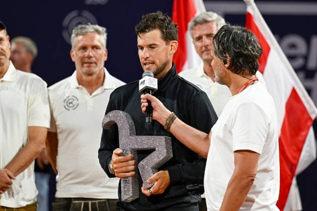 TENNIS - ATP, Tennis Herren Generali Open 2024 KITZBUEHEL,AUSTRIA,23.JUL.24 - TENNIS - ATP World Tour, Generali Open. Image shows Dominic Thiem (AUT).  GEPAxpictures xDanielxSchoenherr