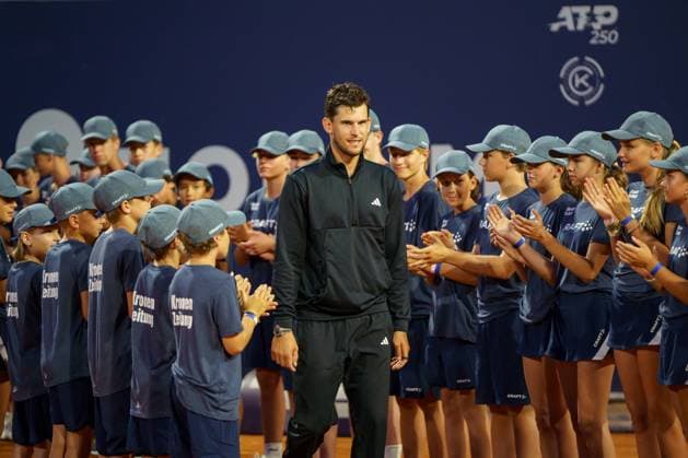Generali Open ATP 250 2024 Kitzbühel, 23 07 2024 Dominic Thiem AUT, Austria arrives at the stadium for his farewell ceremony on the center court in Kitzbühel Generali Open 2024, ATP 250, Sportpark Kitzbühel on 23 07 2024, Kitzbühel Copyright: xBEAUTIFULxSPORTSx Pajonkx